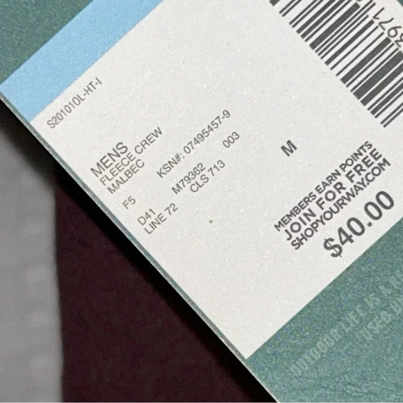 NEW Outdoor Life Sweatshirt Mens Size Medium Fleece Burgundy - Picture 6 of 10